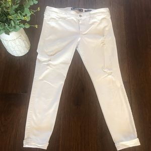 White Hollister crop Jean legging size 13 R